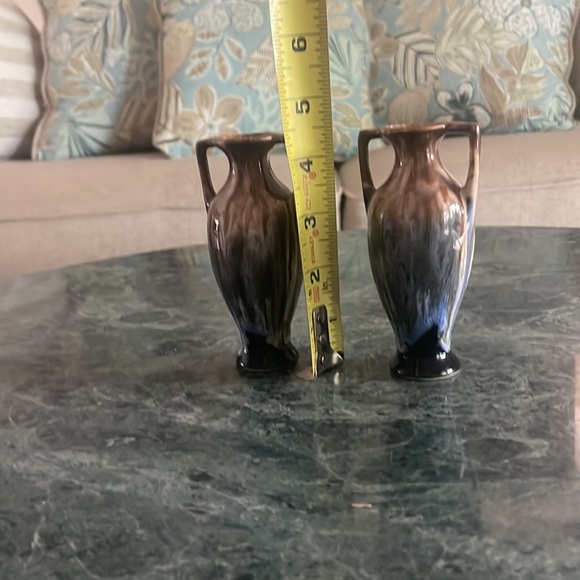 Mini Vases 4.5 Inches Tall Bluetvk.  MiniBrown can hold diffuser sticks - Picture 6 of 10